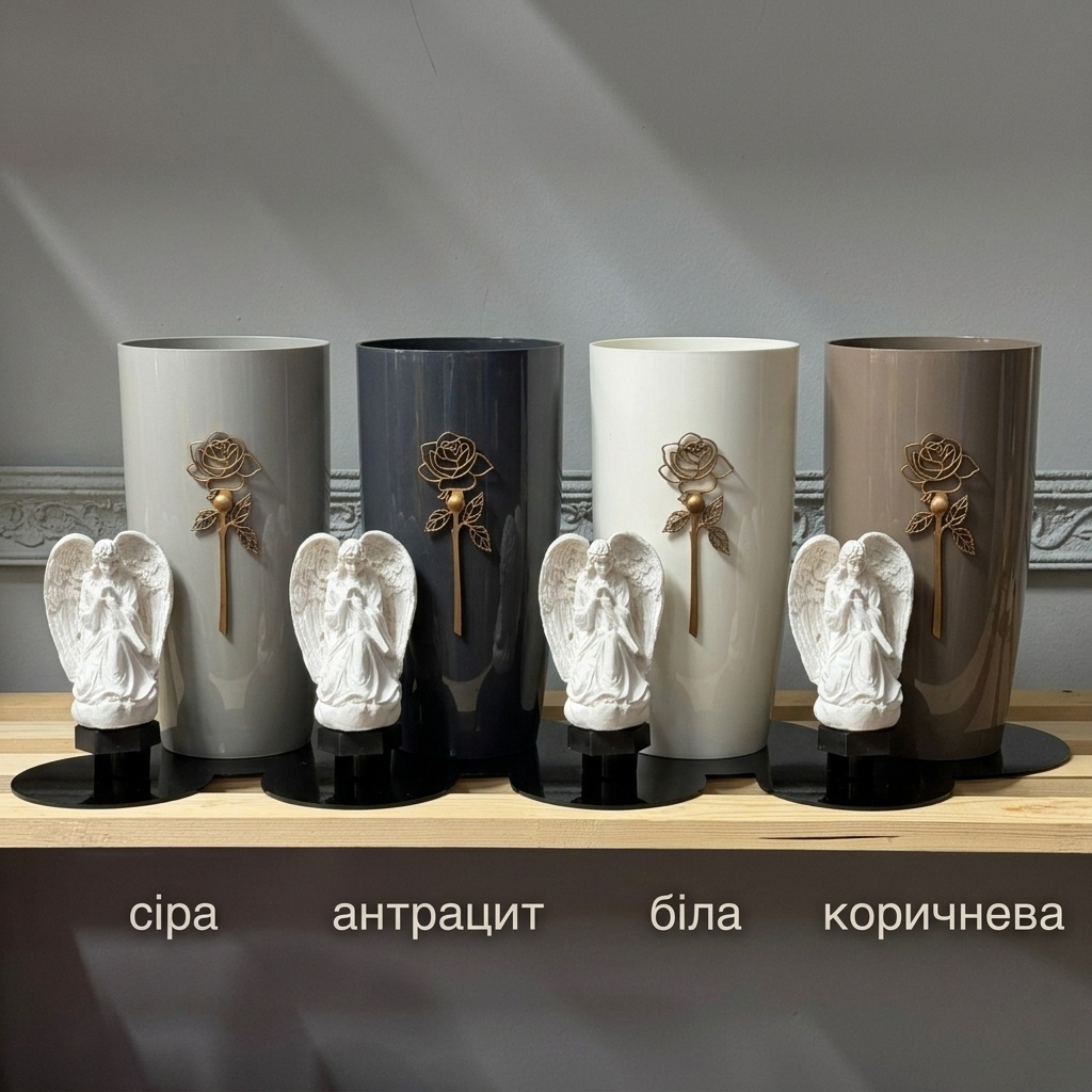 Матова, Янгол з Трояндою, золота фігурка — 4 кольори
