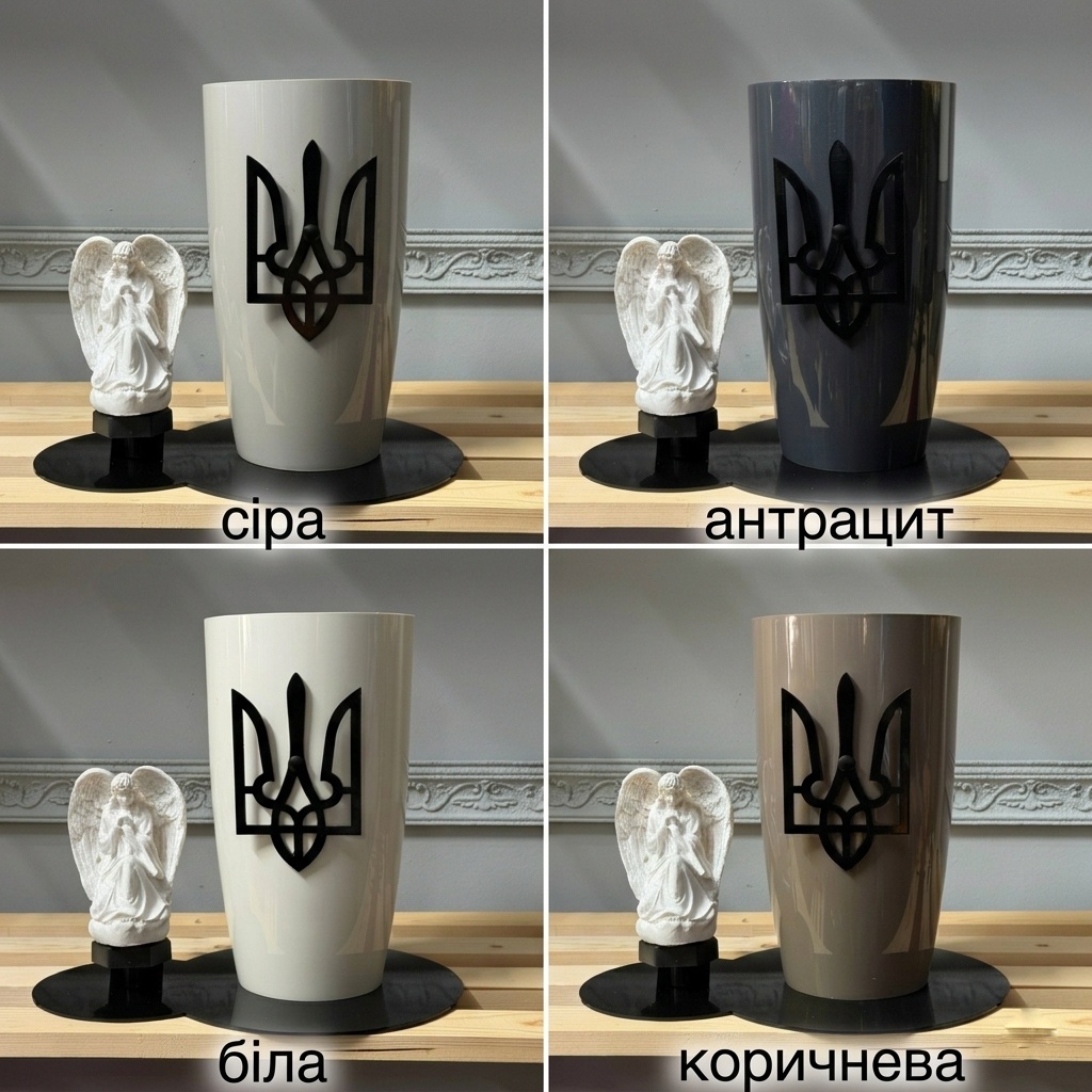 Матова, Янгол з Тризубом, чорна фігурка — 4 кольори